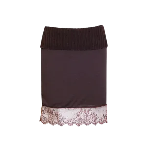 Peaker Lace Midi Skirt Maroon