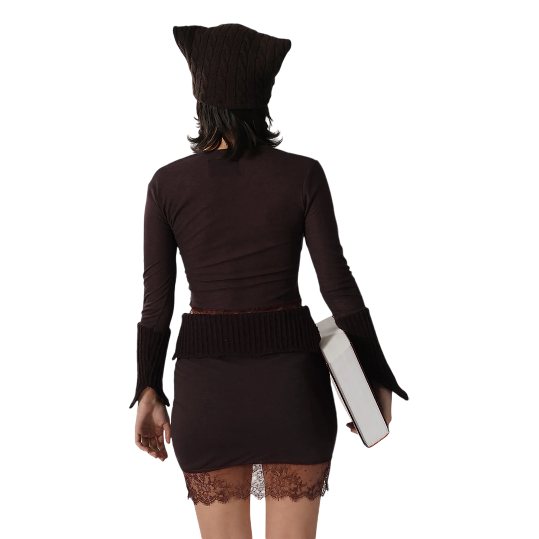 Peaker Lace Midi Skirt Maroon