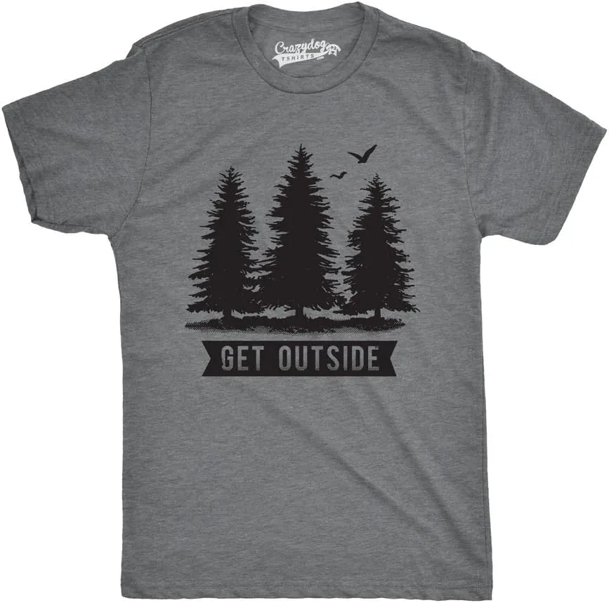 Pine Trees Get Outside Cool Outdoor Adventure T Shirt