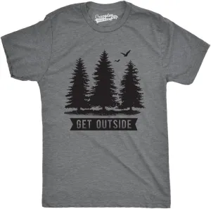 Pine Trees Get Outside Cool Outdoor Adventure T Shirt
