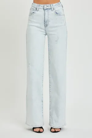Risen - High Rise 90s Acid Wash Wide Leg