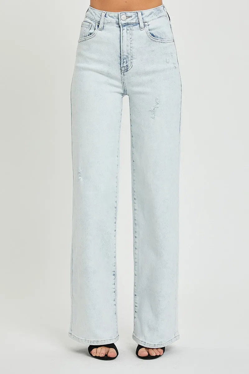 Risen - High Rise 90s Acid Wash Wide Leg