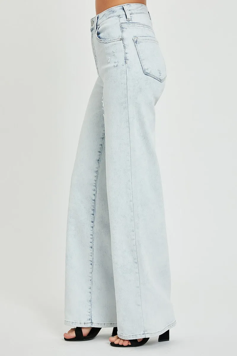 Risen - High Rise 90s Acid Wash Wide Leg