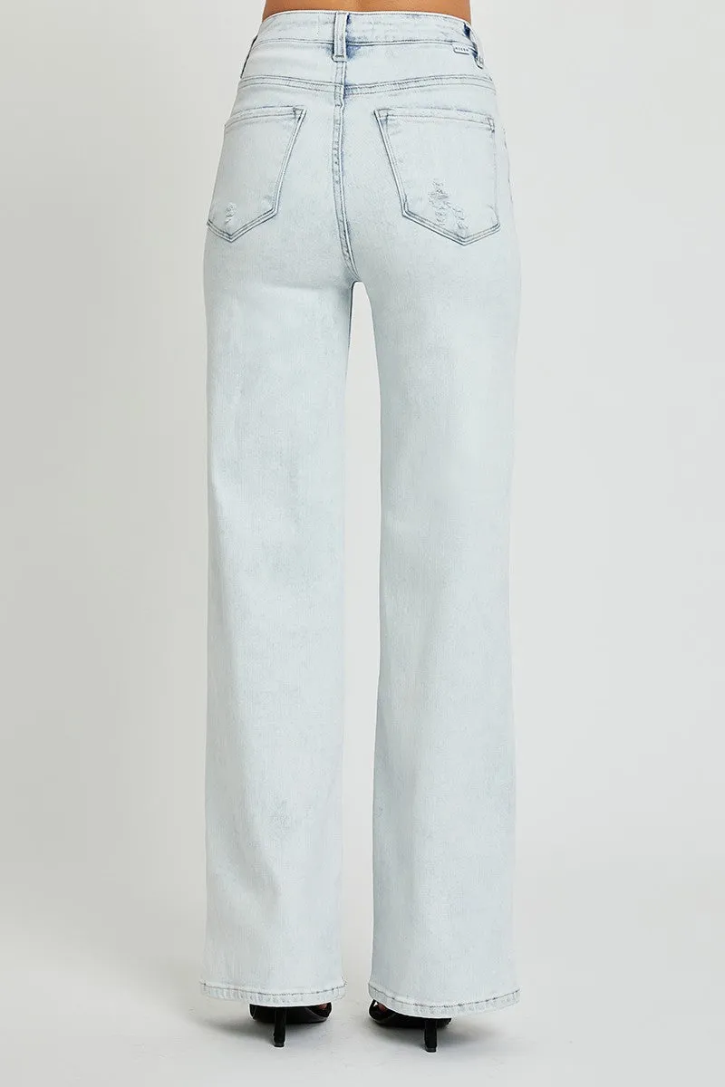 Risen - High Rise 90s Acid Wash Wide Leg