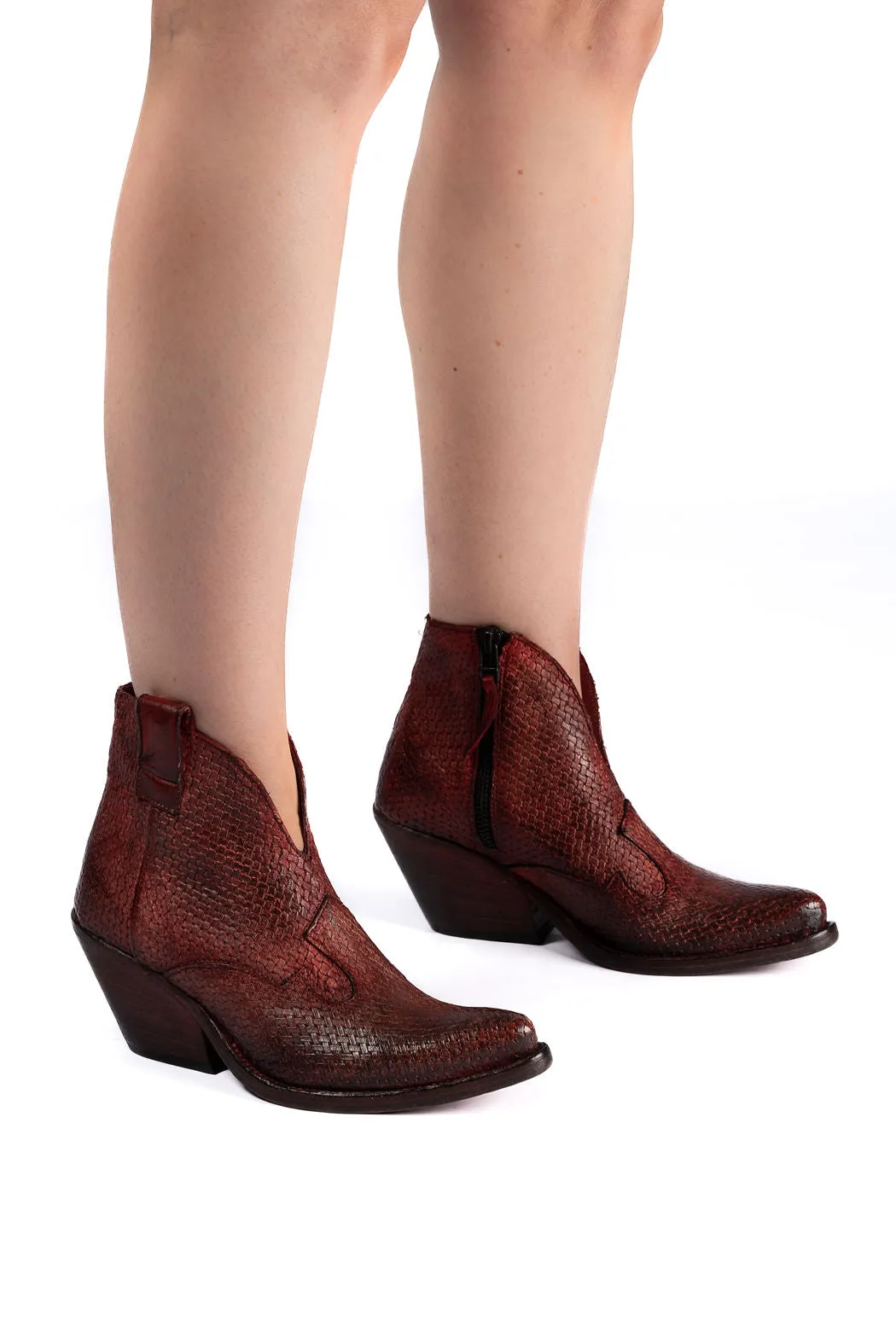 RYDER Keep Red Ankle Cowboy Boots