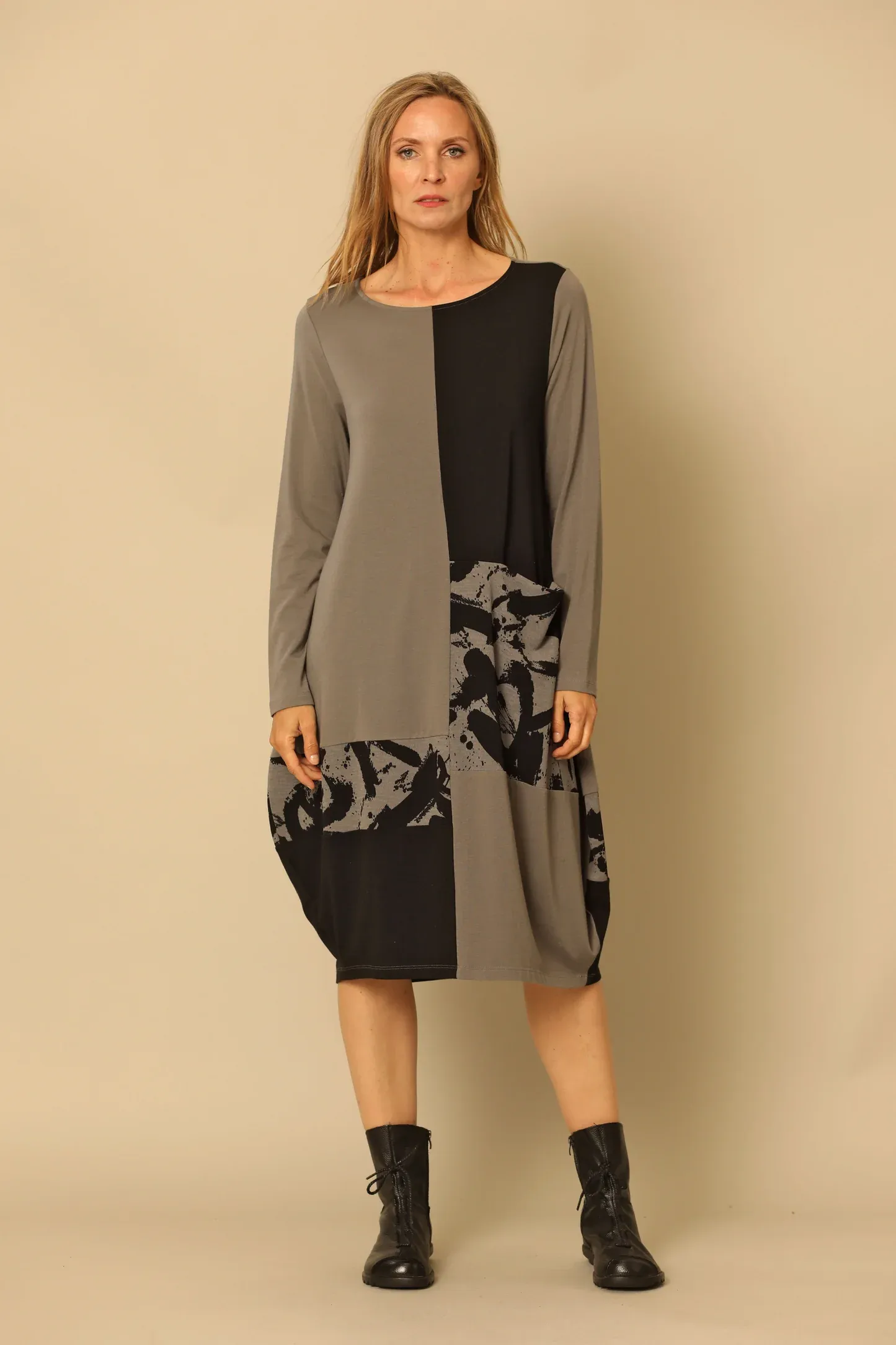 Slate Long Sleeve Pattern Samara Dress