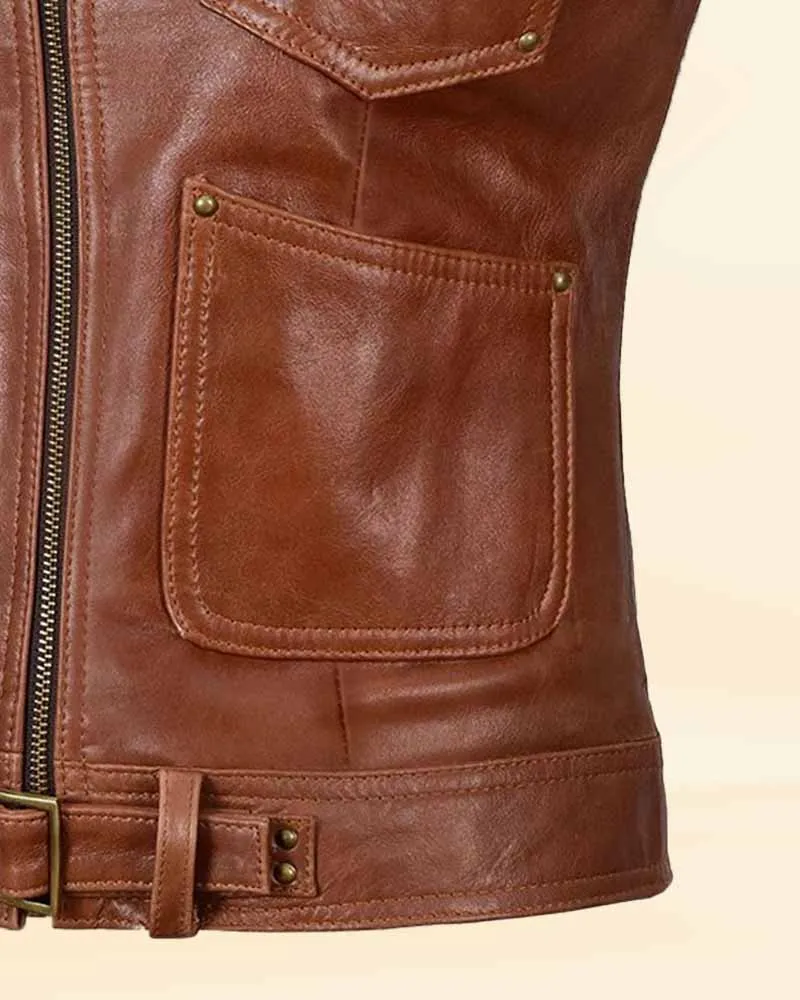 Sophisticated Saddle Seam leather jacket