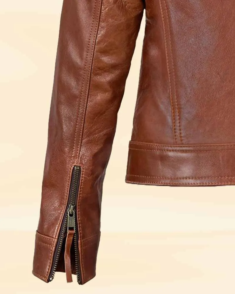 Sophisticated Saddle Seam leather jacket