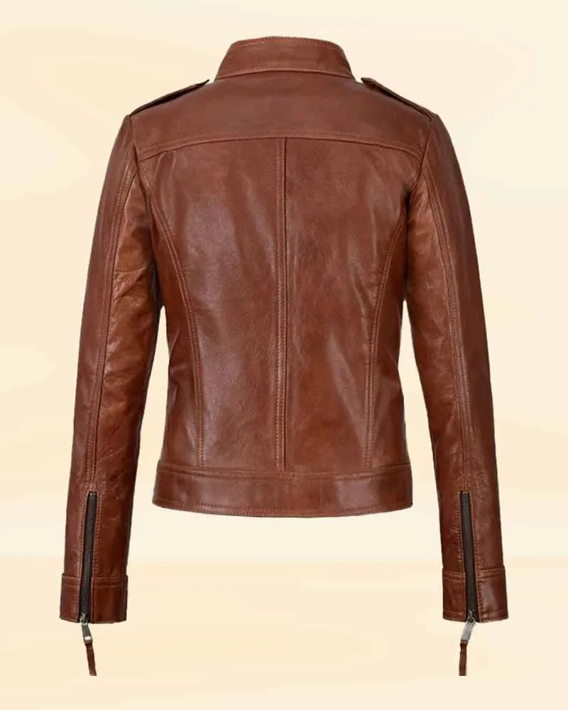 Sophisticated Saddle Seam leather jacket