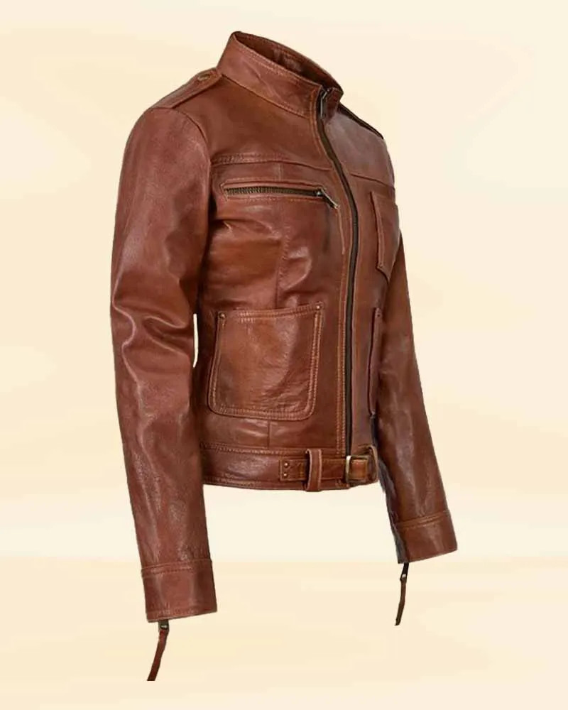 Sophisticated Saddle Seam leather jacket