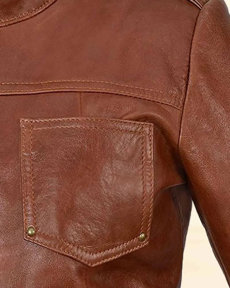 Sophisticated Saddle Seam leather jacket
