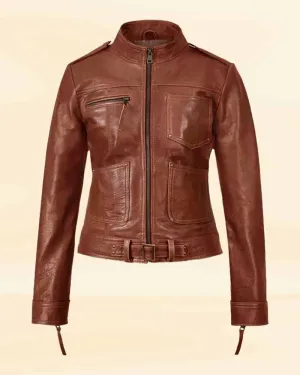 Sophisticated Saddle Seam leather jacket