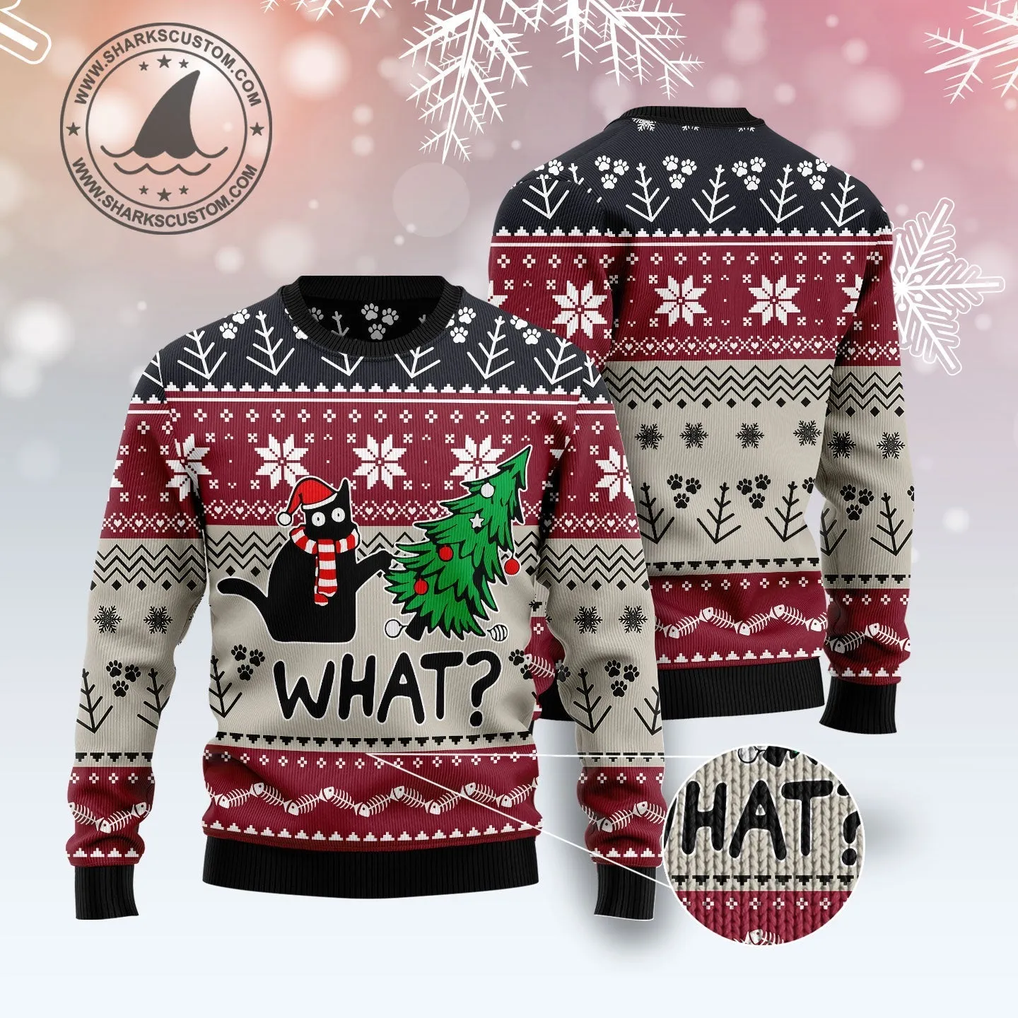 Ugly Christmas Sweater JulesRoche Classic All-Over Print