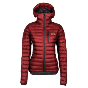Womens Aktiv Down Hooded Jacket (Rust/Charcoal)