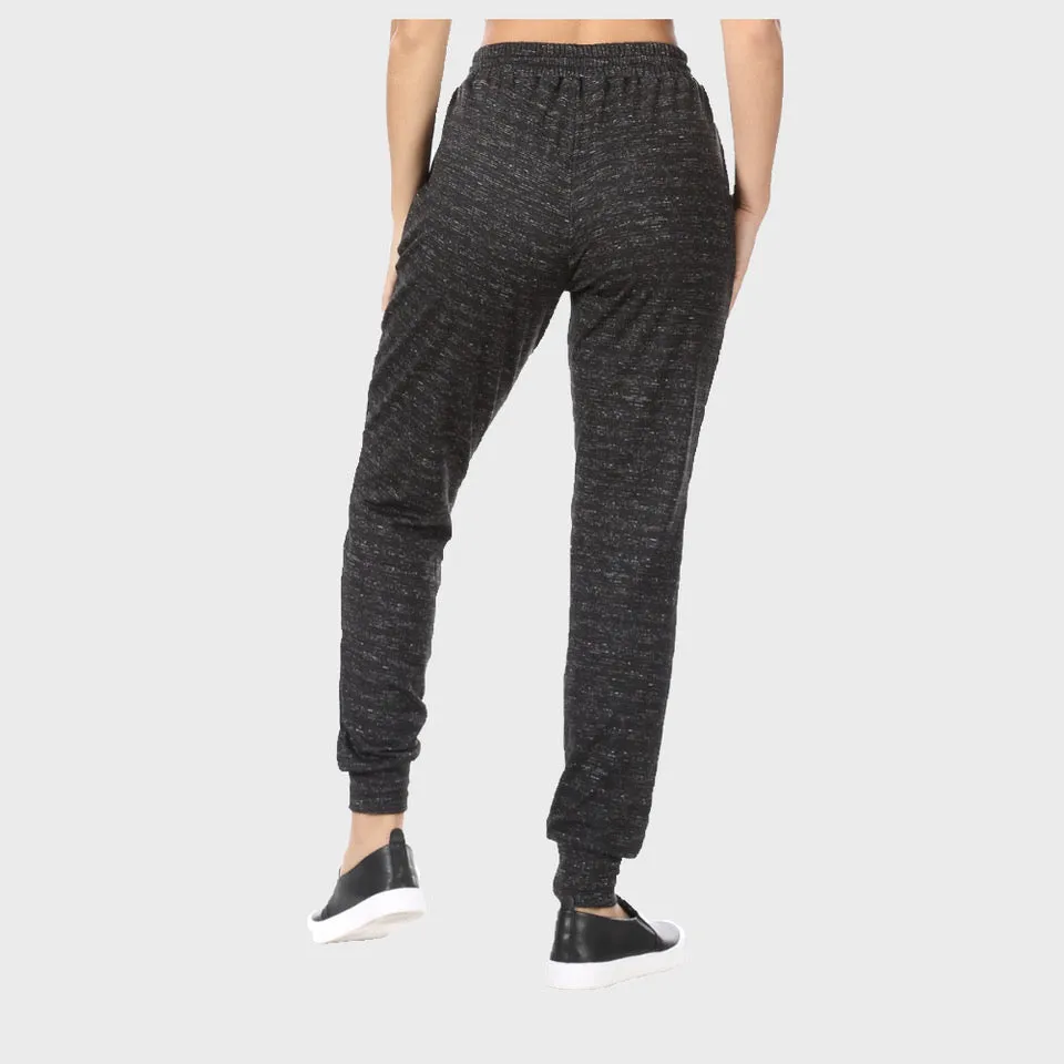 Womens Animal Print Jogger Fleece Lined Drawstring Mid-Rise Casual Bottoms