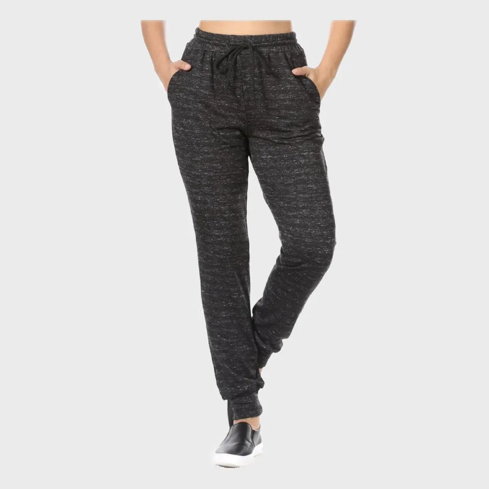 Womens Animal Print Jogger Fleece Lined Drawstring Mid-Rise Casual Bottoms
