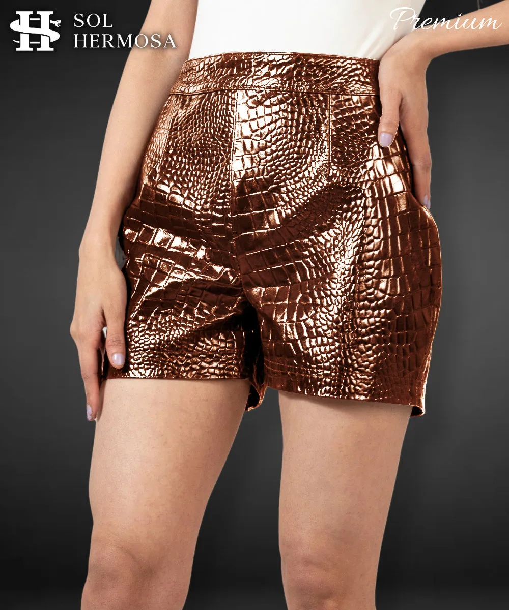 Women's Genuine Leather Shorts