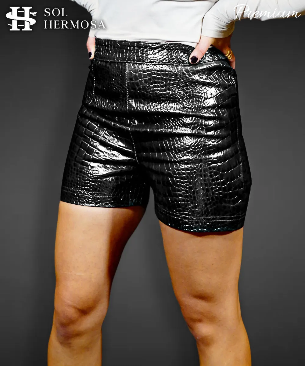 Women's Genuine Leather Shorts