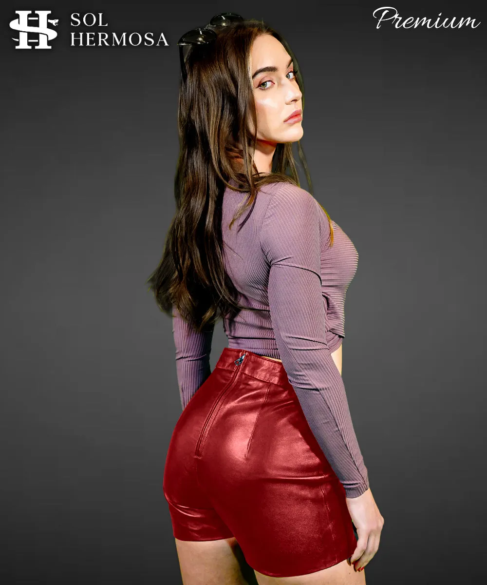 Women's Genuine Leather Shorts