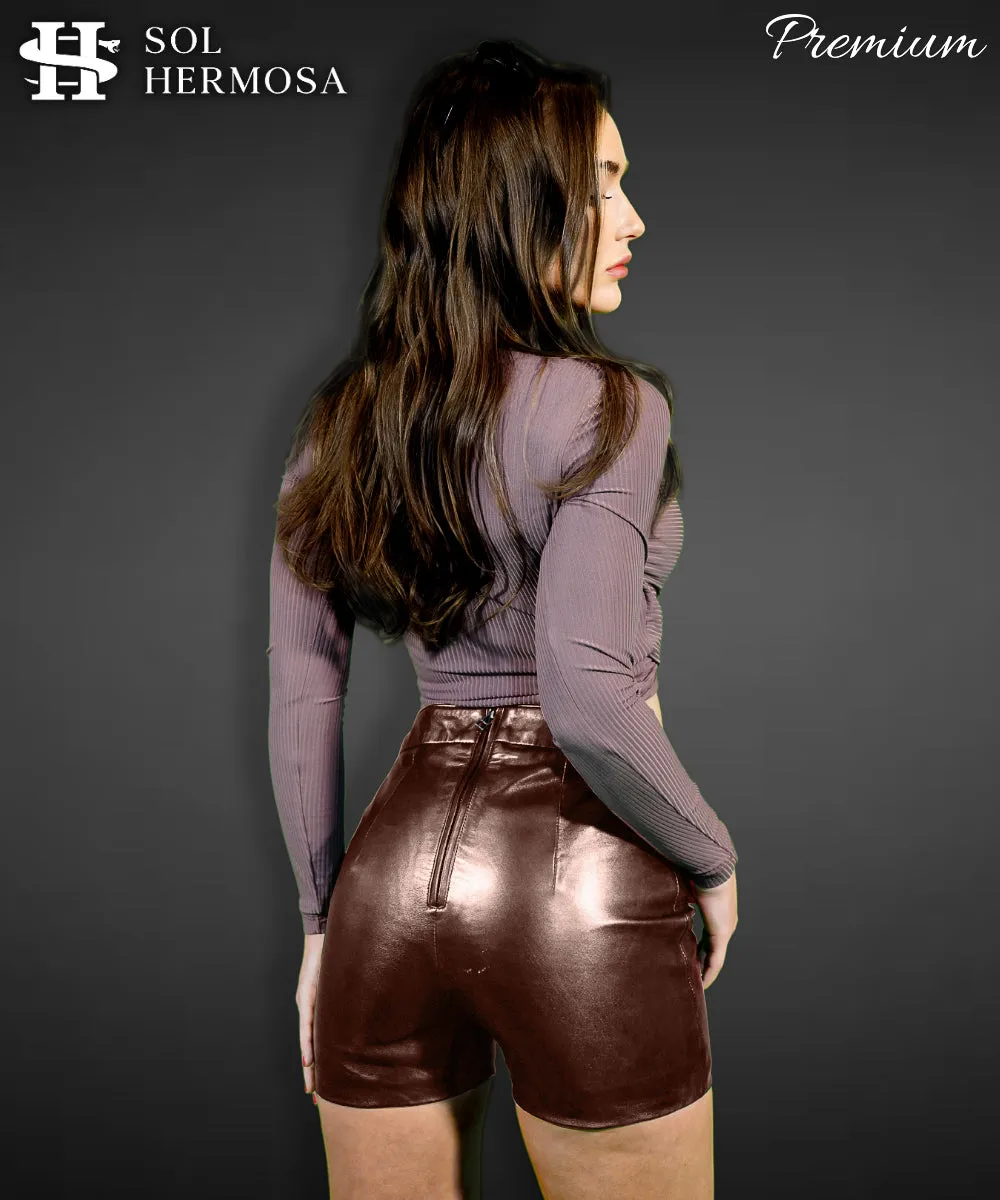 Women's Genuine Leather Shorts