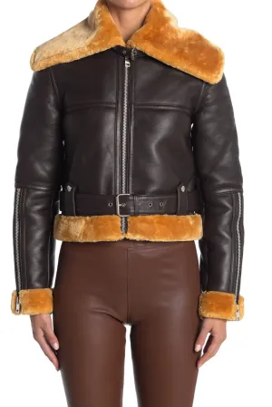 Women's Mandie Shearling Leather Jacket