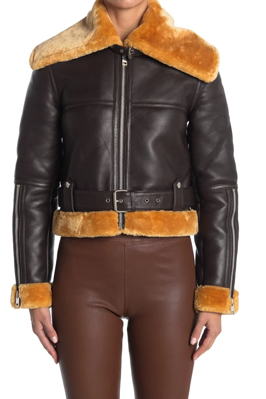 Women's Mandie Shearling Leather Jacket
