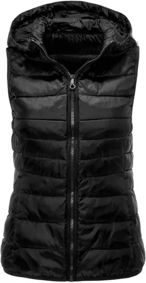 Women's Vests for Fall Winter Lightweight Hooded Vest Warm Coats Sleeveless Down Jacket Water Resistant Puffer Vest