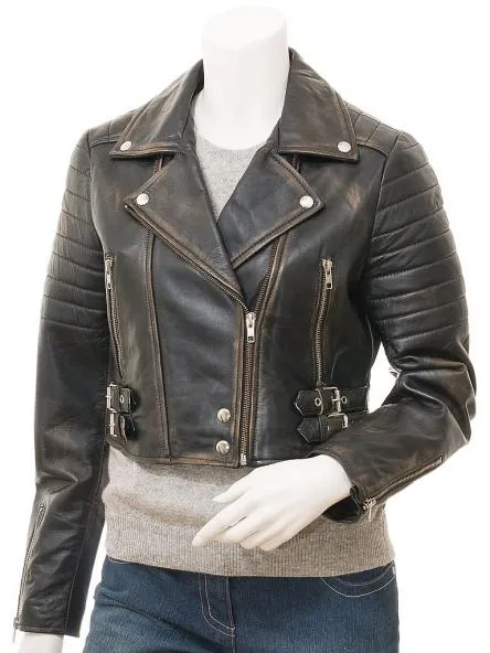 Women's Vintage Leather Jacket 2023/2024 By TJS